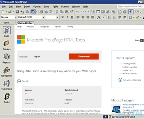 microsoft frontpage 2000 free download